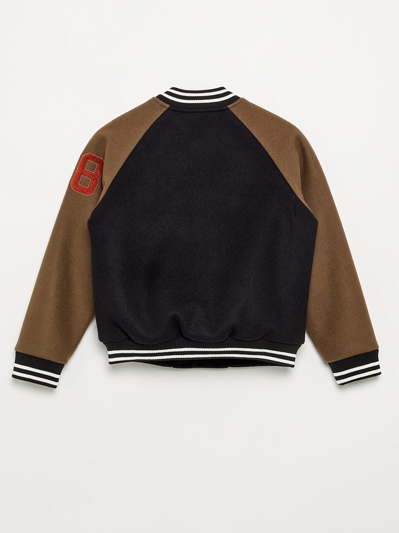 Blouson im amerikanischen Campus-Stil Noir - Kiabi