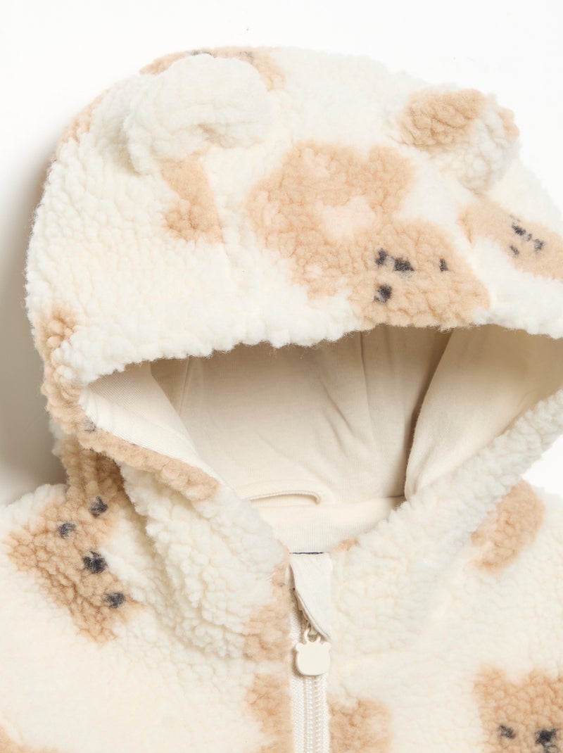 Blouson in Lammfell-Optik Beige - Kiabi
