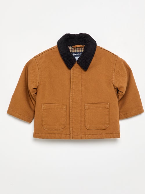 Blouson mit kontrastierendem Samtkragen - Kiabi