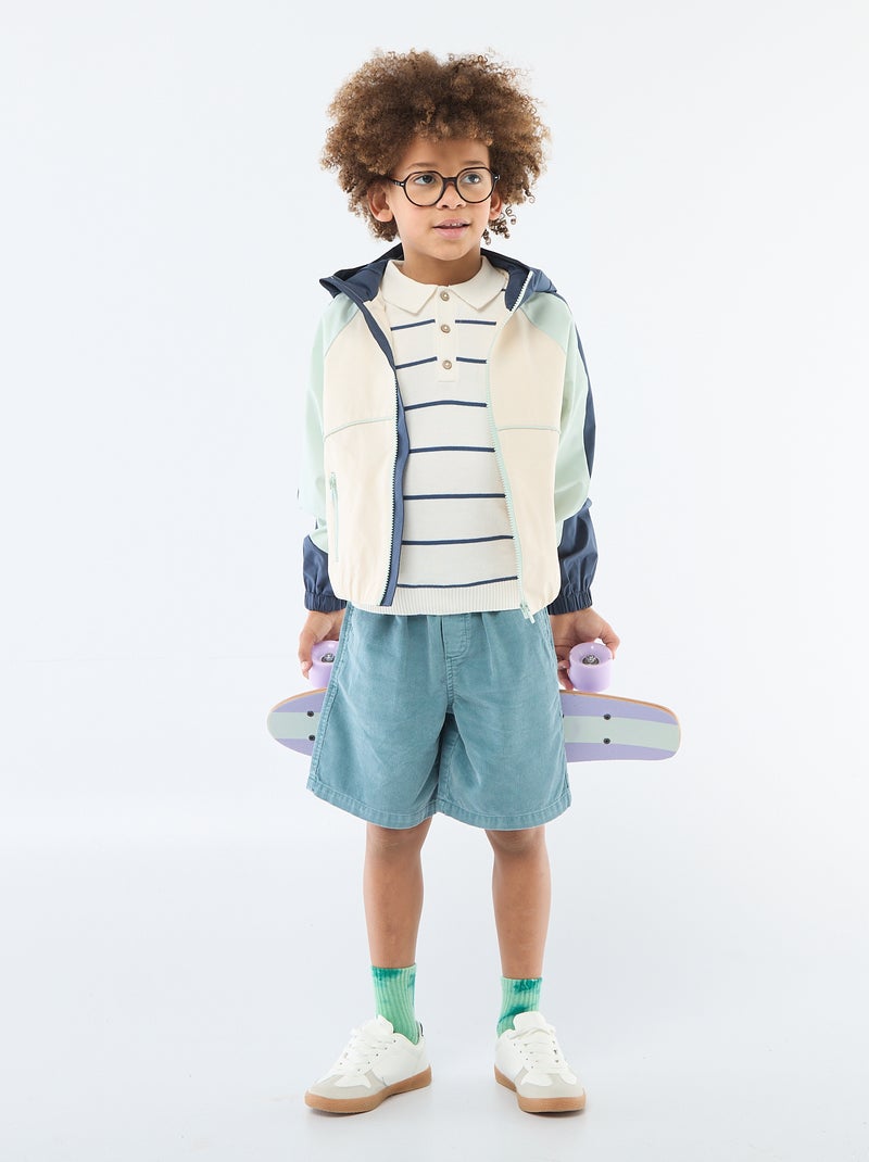 Blouson sportswear à capuche Blanc - Kiabi