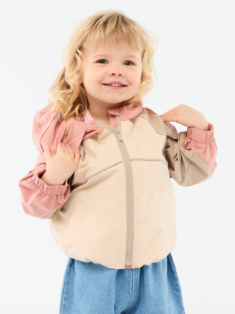 Blouson sportswear zippé à capuche Rose - Kiabi
