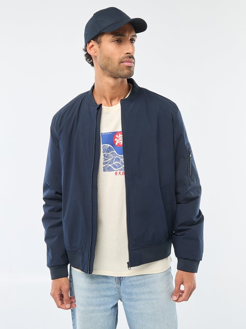 Blouson style aviateur avec poche zippée sur la manche - Kiabi