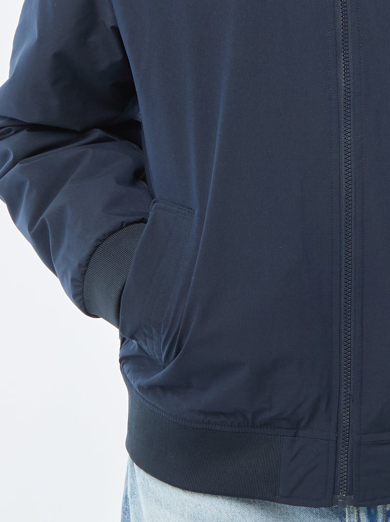 Blouson style aviateur avec poche zippée sur la manche Bleu - Kiabi