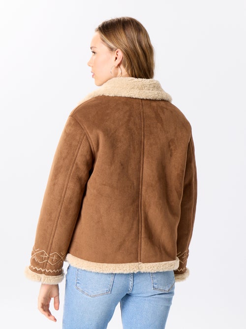 Blouson style peau lainée - Kiabi