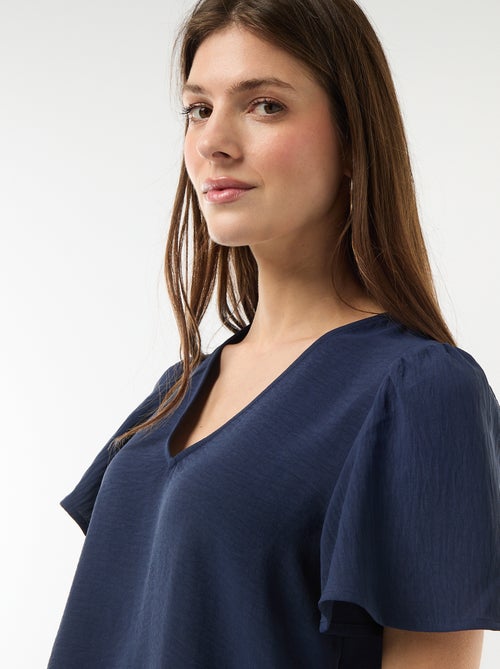 Blusa a maniche corte e scollo a V - Kiabi