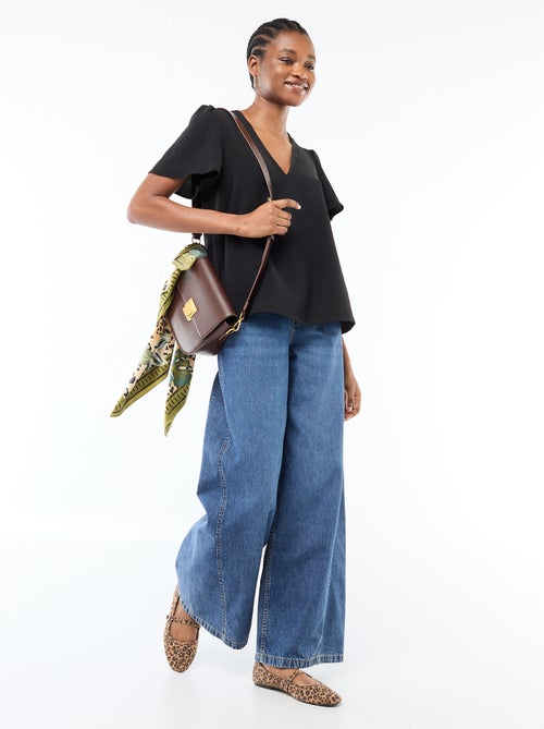 Blusa a maniche corte e scollo a V - Kiabi