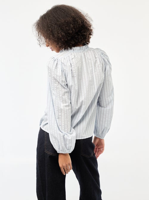 Blusa a maniche lunghe a quadri - Kiabi