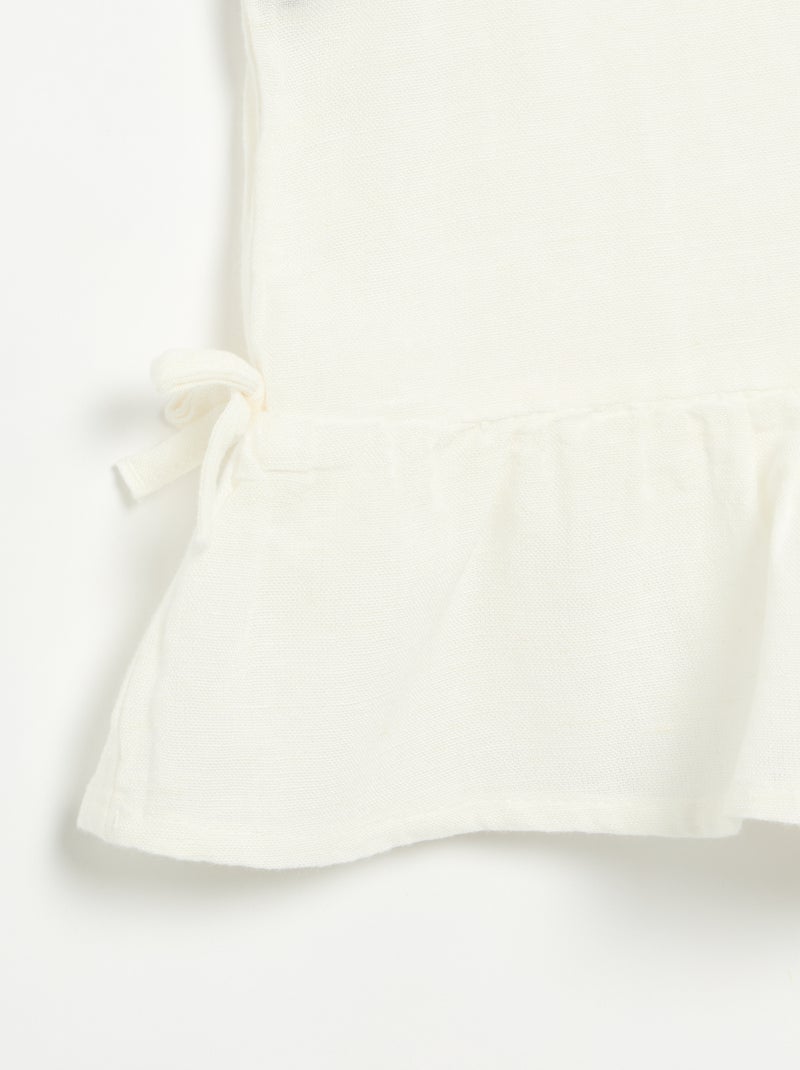 Blusa a righe con fiocchi fantasia Bianco - Kiabi