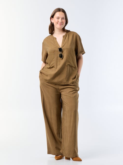 Blusa caftano in viscosa fluida - Kiabi Blusa caftano in viscosa fluida - Kiabi