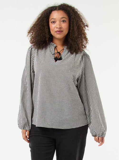 Blusa fluida a quadretti vichy - Kiabi