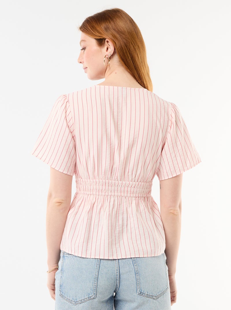 Blusa fluida a taglio svasato Rosa - Kiabi
