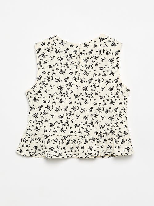 Blusa goffrata senza maniche - Kiabi
