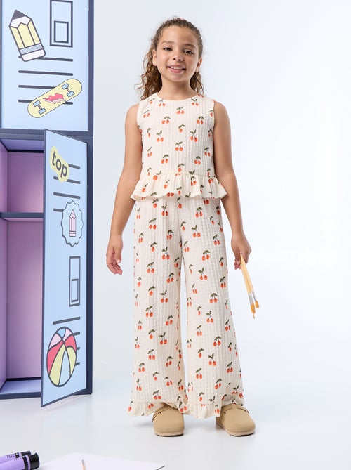Blusa goffrata senza maniche - Kiabi