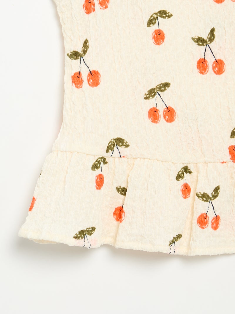 Blusa goffrata senza maniche Bianco - Kiabi