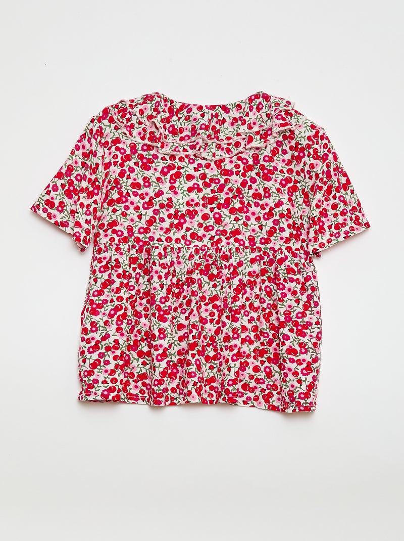 Blusa in maglia leggera con motivo Bianco - Kiabi
