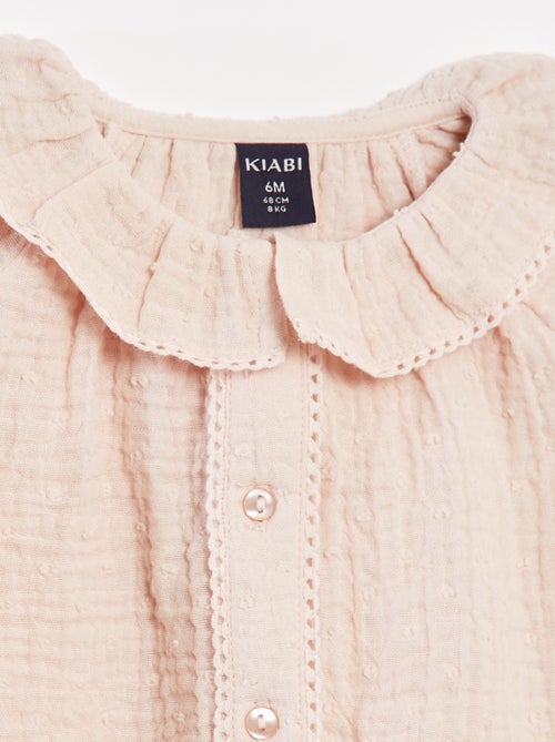 Blusa plumetis in garza di cotone - Kiabi