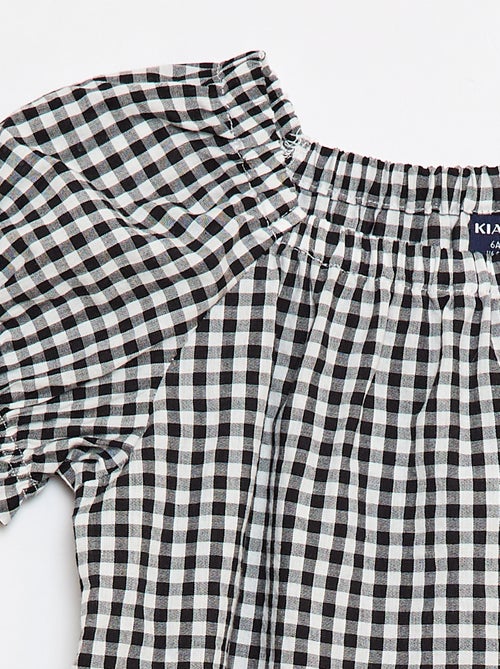 Bluse mit elastischem Ausschnitt und Ärmelbündchen - Kollektion "Einfach anzuziehen" - Kiabi