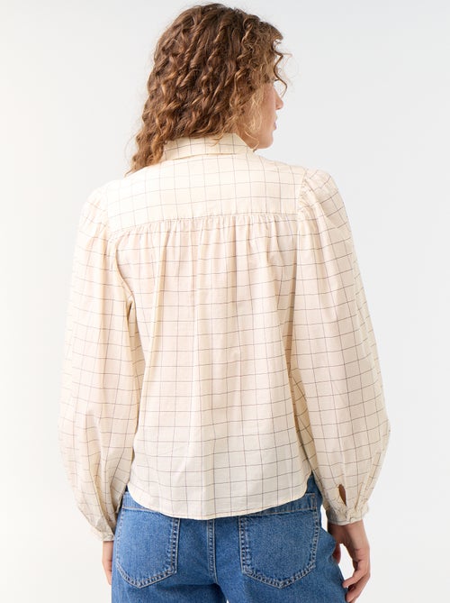 Bluse mit Knopfkragen - Kiabi