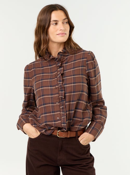 Bluse mit Rüschen-Stehkragen - Kiabi