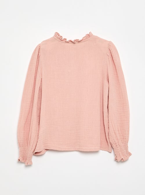 Bluse mit Rüschenkragen - Kiabi