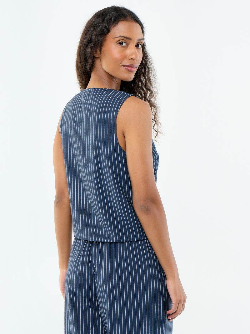 Bluse mit Schleifen Blau - Kiabi