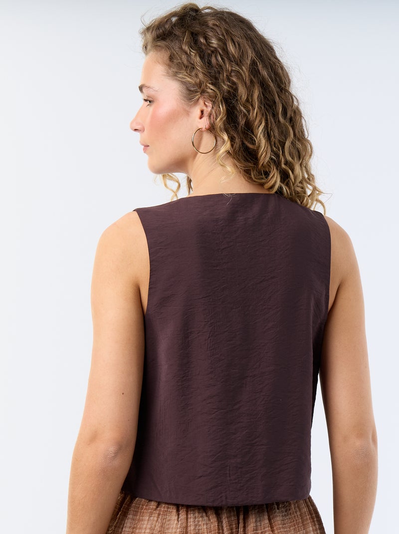 Bluse mit Schleifen Braun - Kiabi