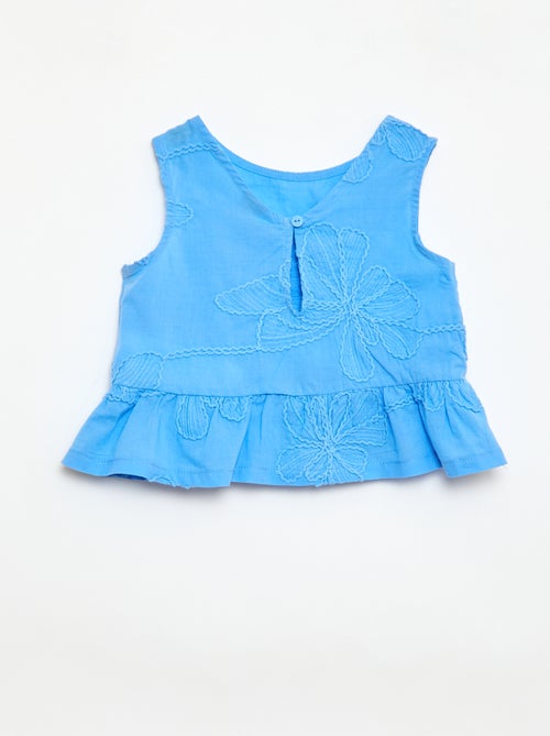Blusen- und Hosen-Set mit Stickereien - 2-teilig - Kiabi