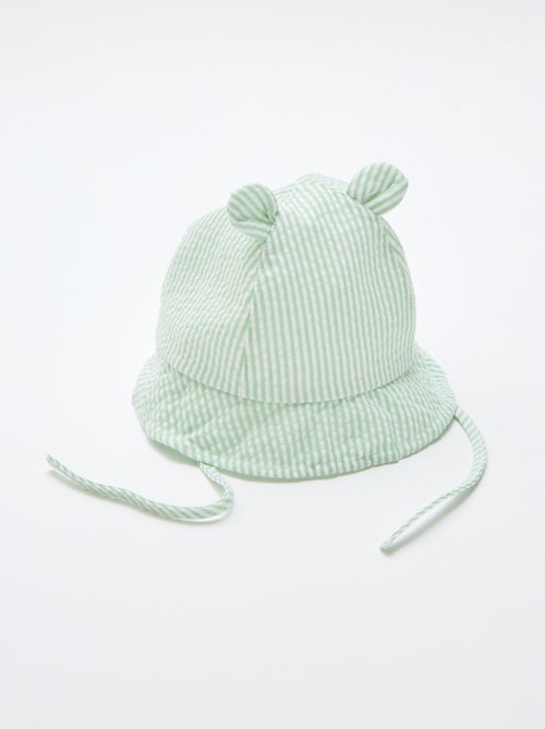 Bob à rayures avec petites oreilles - Kiabi