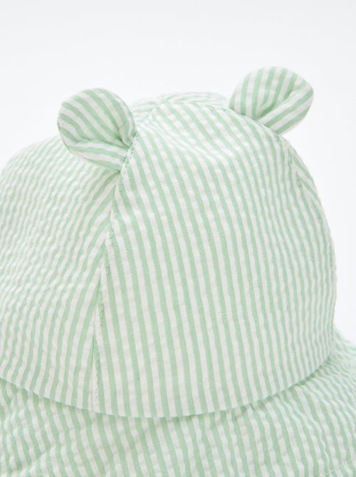 Bob à rayures avec petites oreilles - Kiabi