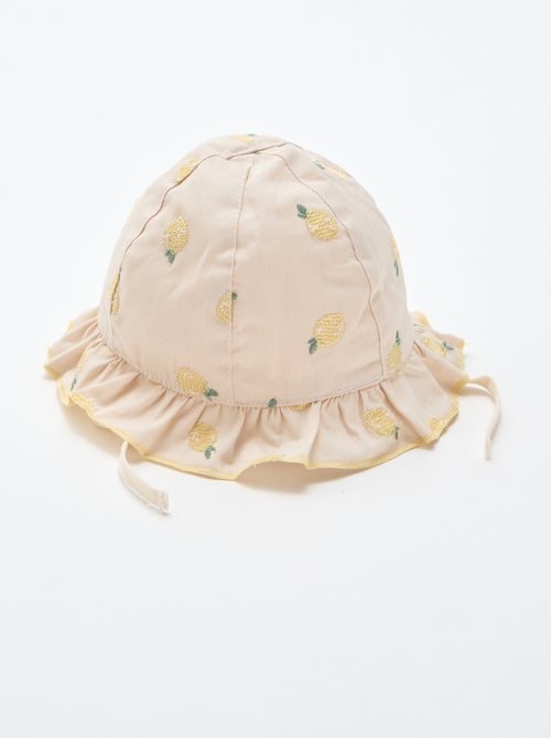 Bob volanté avec citrons brodés - Kiabi