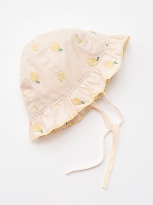 Bob volanté avec citrons brodés - Kiabi