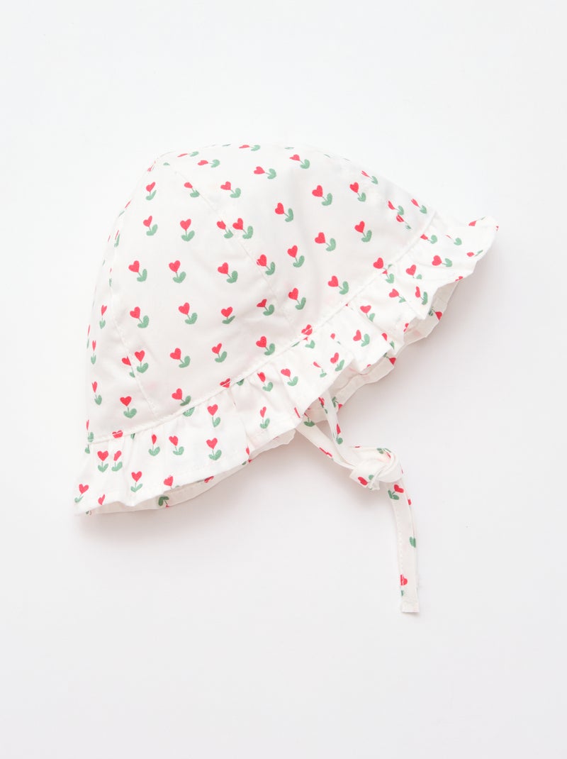 Bob volanté imprimé avec liens Blanc - Kiabi