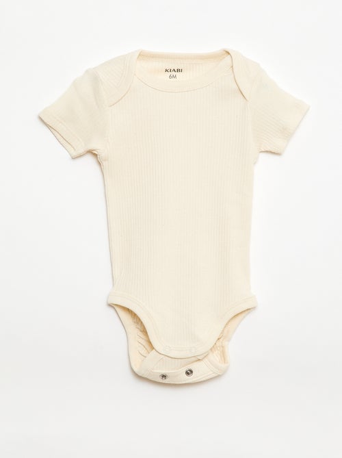 Bodies évolutif en maille unie - Lot de 3 - Kiabi