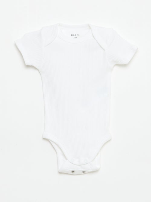 Bodies évolutif en maille unie - Lot de 3 - Kiabi