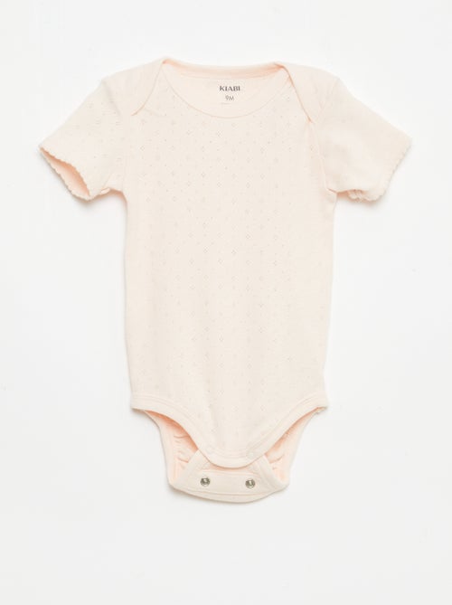 Bodies évolutif en maille unie - Lot de 3 - Kiabi