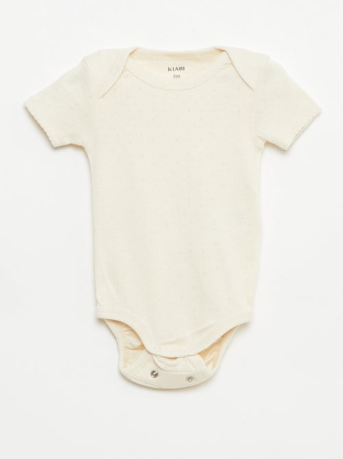 Bodies évolutif en maille unie - Lot de 3 - Kiabi