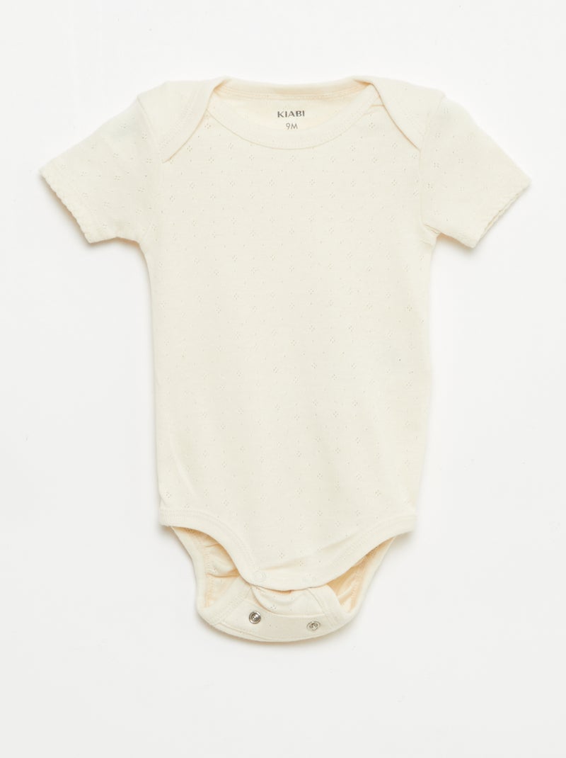 Bodies évolutif en maille unie - Lot de 3 Orange - Kiabi