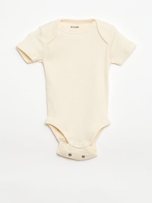 Bodies évolutif en maille unie - Lot de 3 - Kiabi