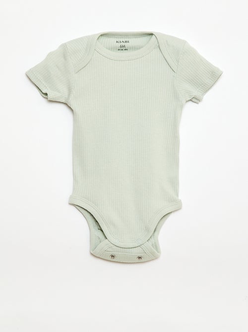 Bodies évolutif en maille unie - Lot de 3 - Kiabi