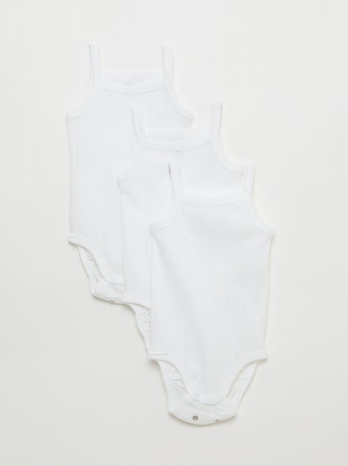 Bodies évolutifs à brettelles - lot de 3 - Kiabi