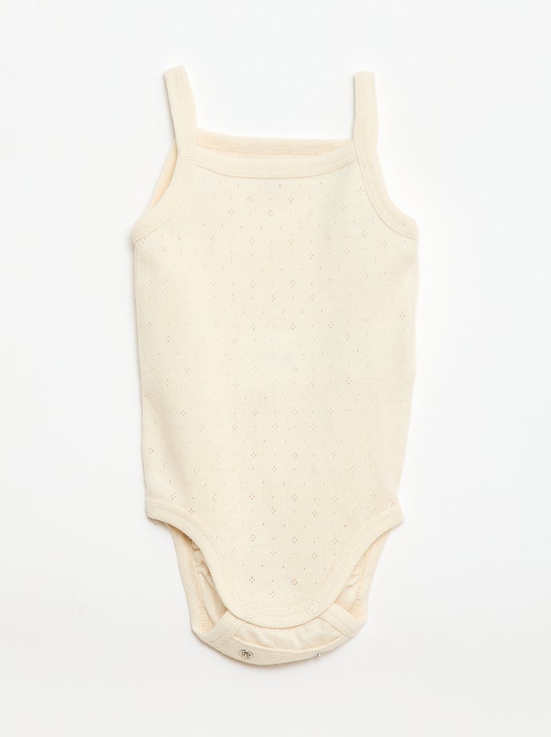 Bodies évolutifs à brettelles - lot de 3 Jaune - Kiabi