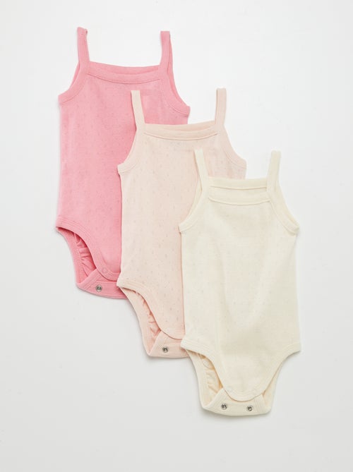 Bodies évolutifs à brettelles - lot de 3 - Kiabi