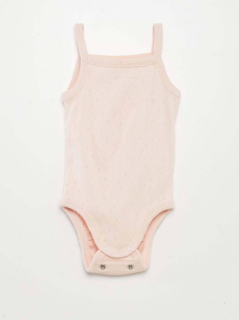 Bodies évolutifs à brettelles - lot de 3 Rose - Kiabi