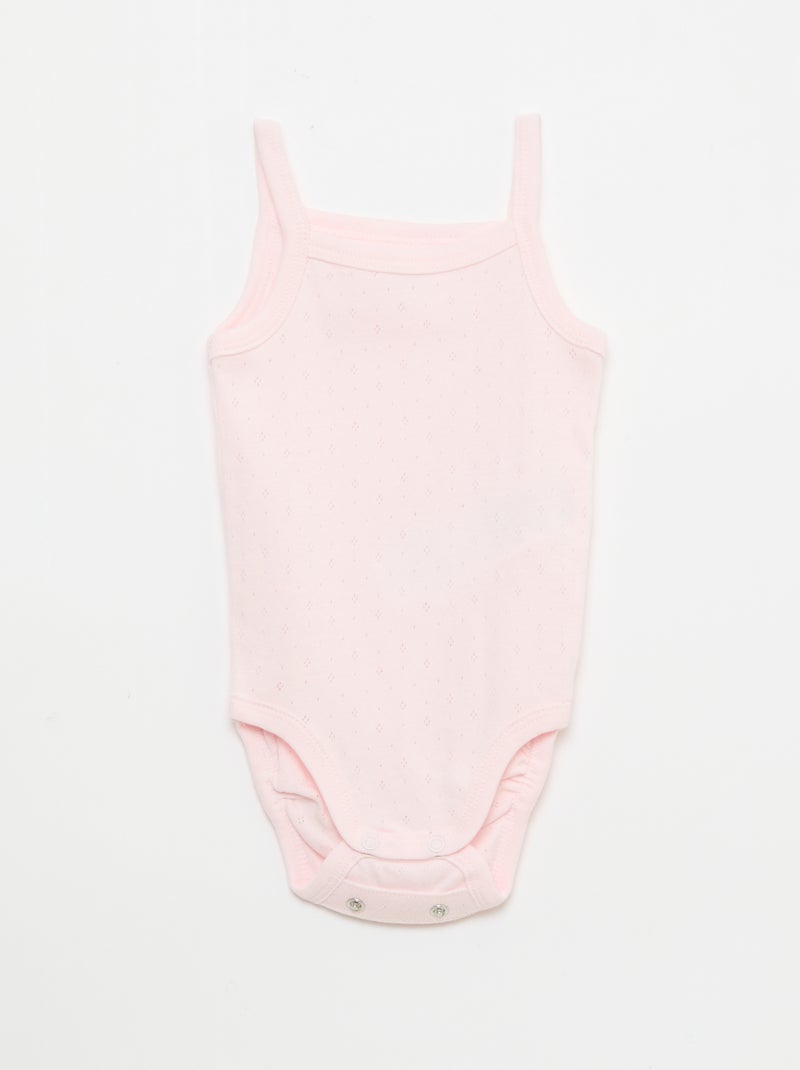 Bodies évolutifs à brettelles - lot de 3 Rose - Kiabi