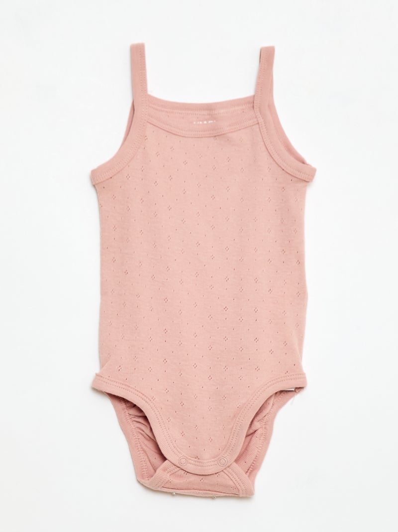 Bodies évolutifs à brettelles - lot de 3 Rose - Kiabi