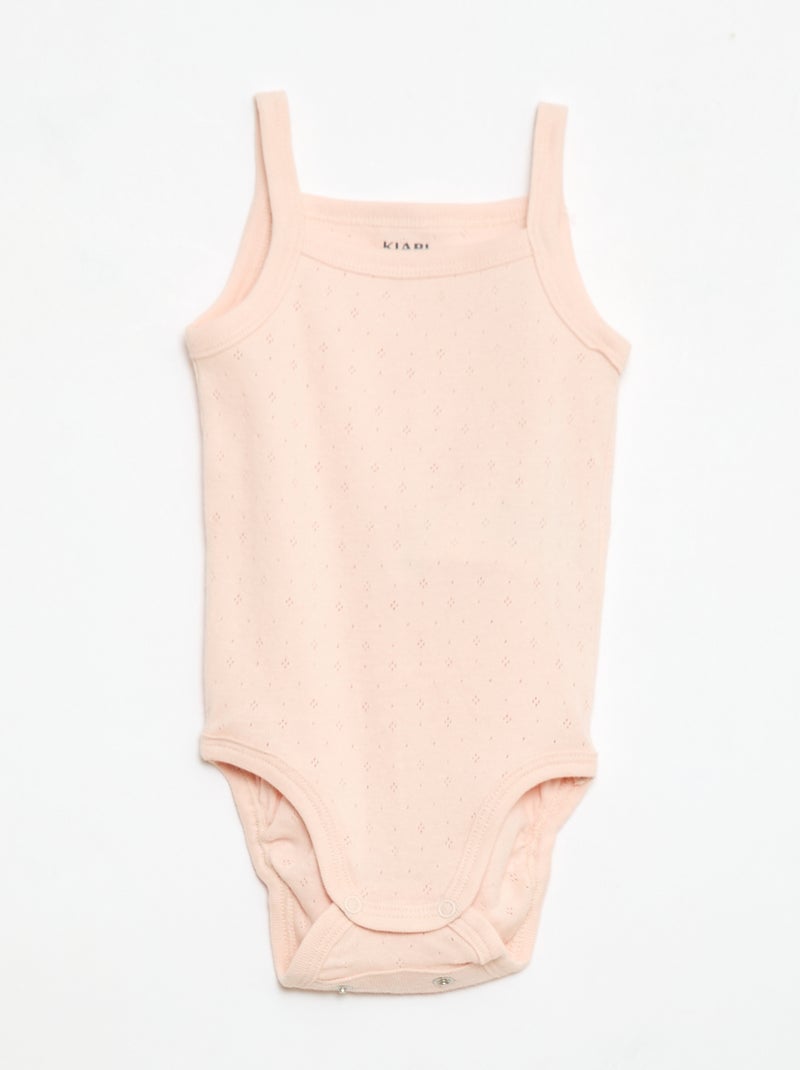 Bodies évolutifs à brettelles - lot de 3 Rose - Kiabi