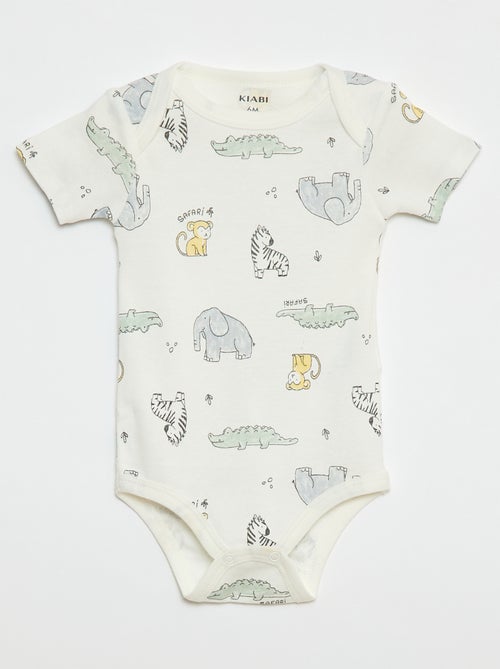 Bodies imprimés en coton - lot de 3 - Kiabi