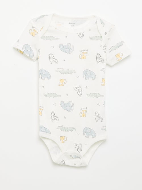 Bodies imprimés en coton - lot de 3 - Kiabi
