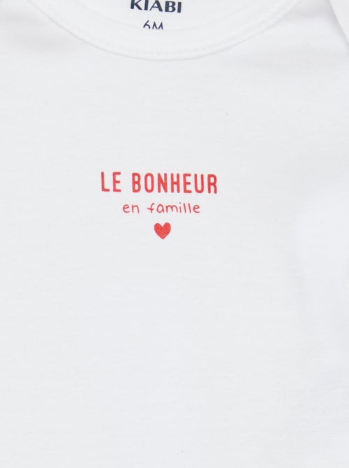 Bodies imprimés en coton - lot de 3 - Kiabi
