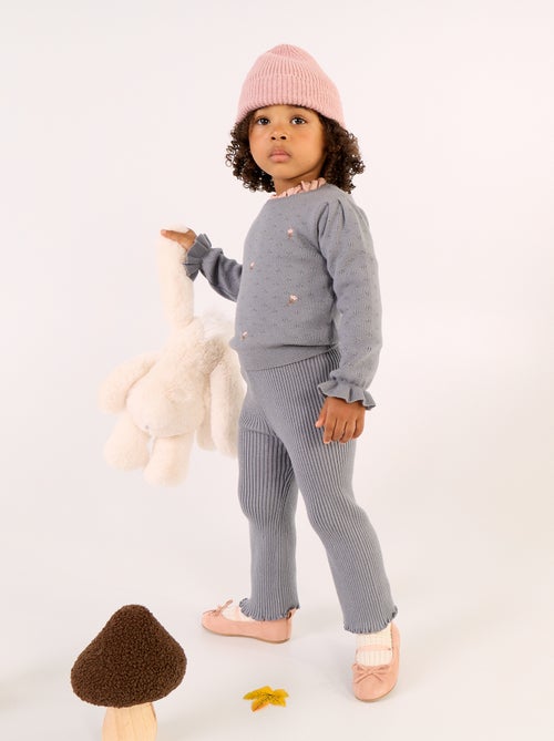 Body a costine con collo fantasia - Kiabi Body a costine con collo fantasia - Kiabi